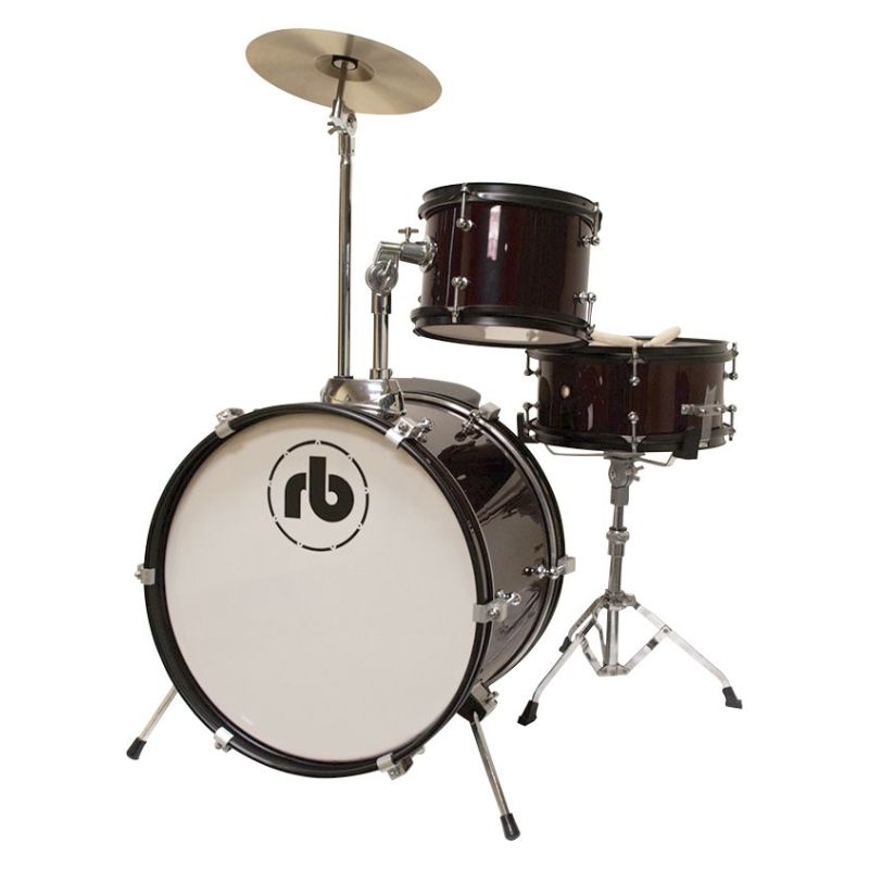RB RB-JR3-BK 3-Piece Junior Drum Kit - Gloss Black