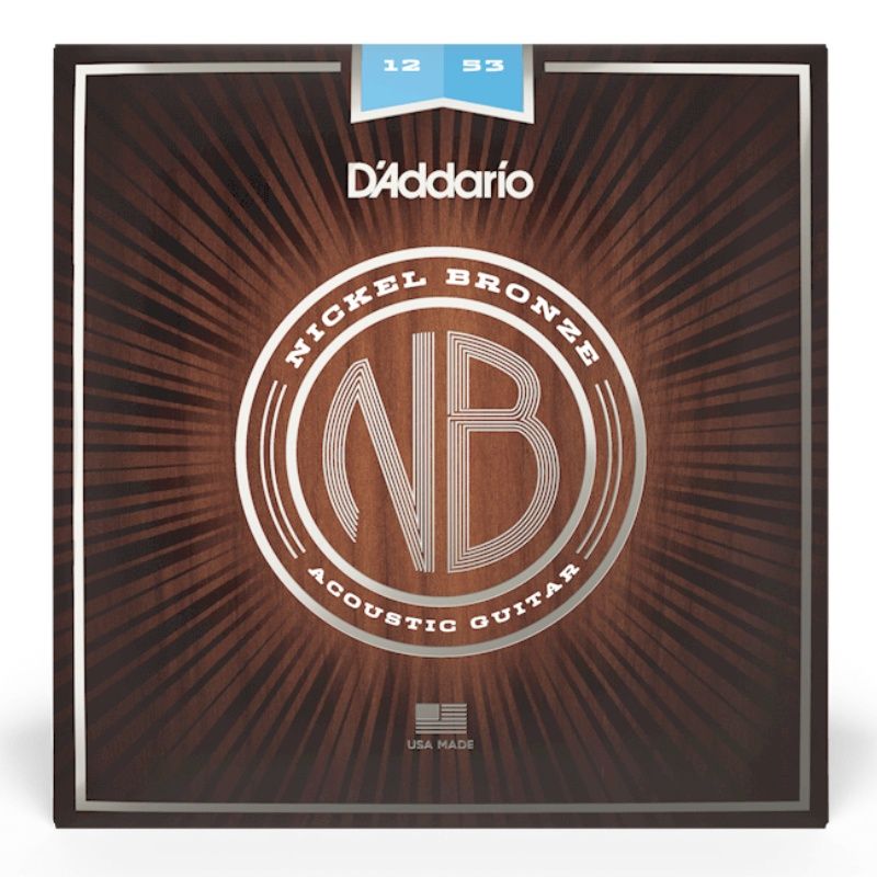 D&#39;Addario NB1253 Nickel Bronze Acoustic Guitar Strings 12-53