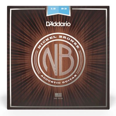 D&#39;Addario NB1253 Nickel Bronze Acoustic Guitar Strings 12-53
