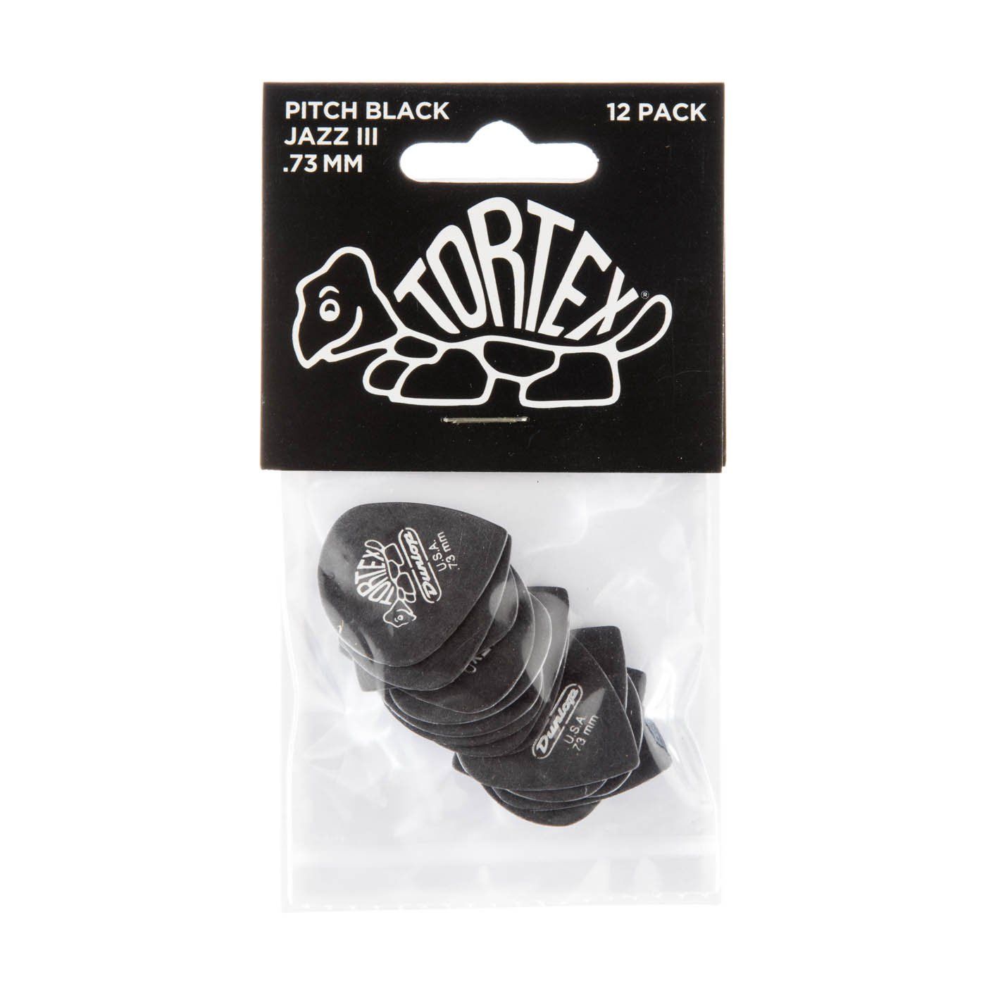 Dunlop Pitch Black Jazz III .73- 12 pack