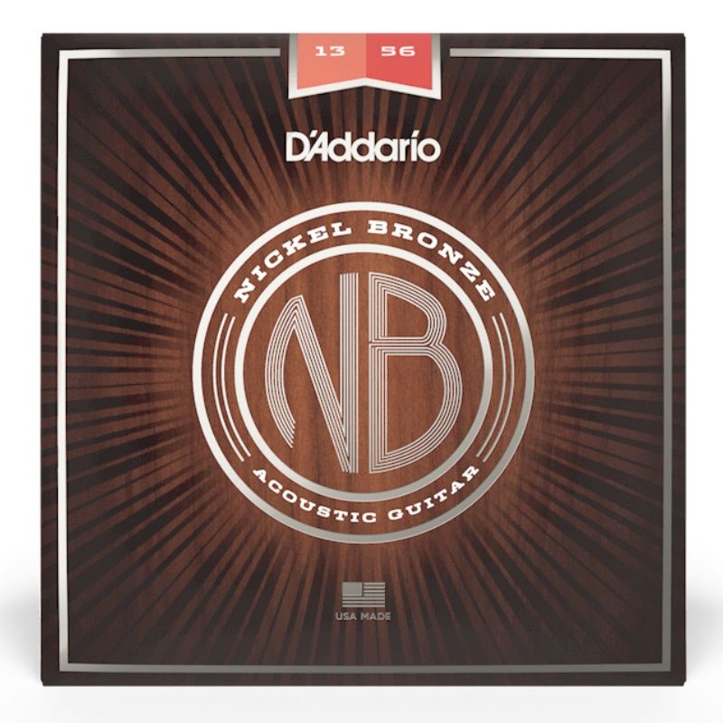 D&#39;Addario NB1356 Nickel Bronze Acoustic Guitar Strings 13-56