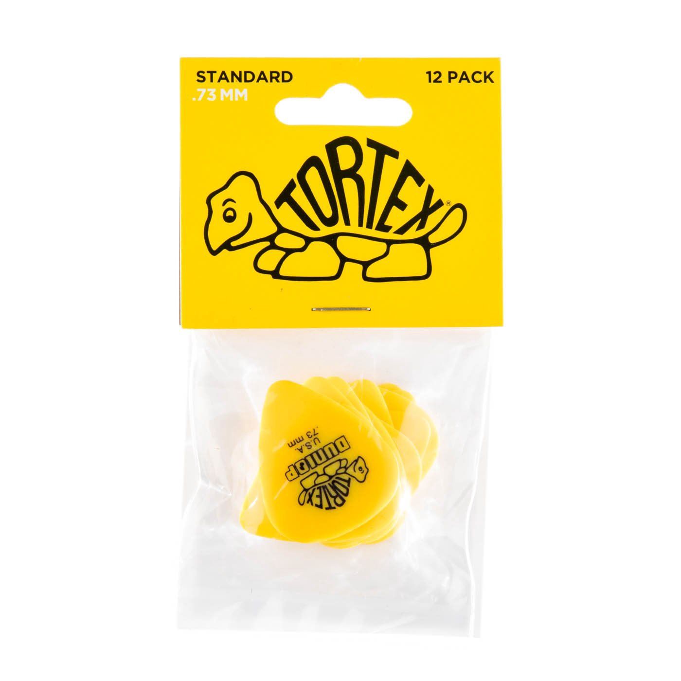 Dunlop Tortex Standard Guitar Picks - .73mm Yellow (12-pack)
