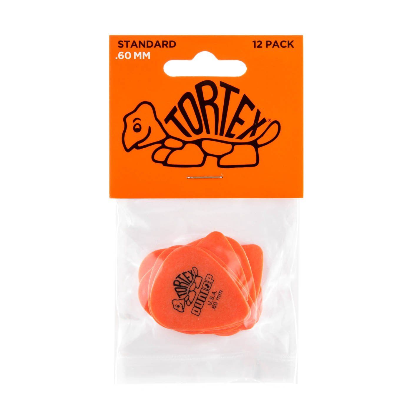 Dunlop Tortex Standard Guitar Picks - .60mm Orange (12-pack)