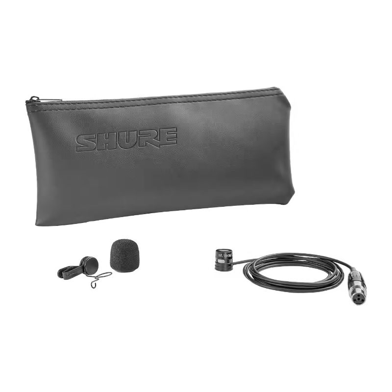Shure WL185m Cardioid Lavalier Microphone with TA4F Connector - Black