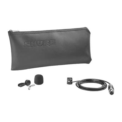 Shure WL185m Cardioid Lavalier Microphone with TA4F Connector - Black
