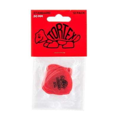 Dunlop Tortex Standard Guitar Picks - .50mm Red (12-pack)