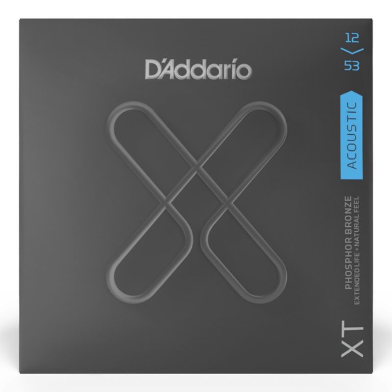 D&#39;Addario XTAPB1253 Phosphor Bronze XT Coated Acoustic Guitar Strings 12-53
