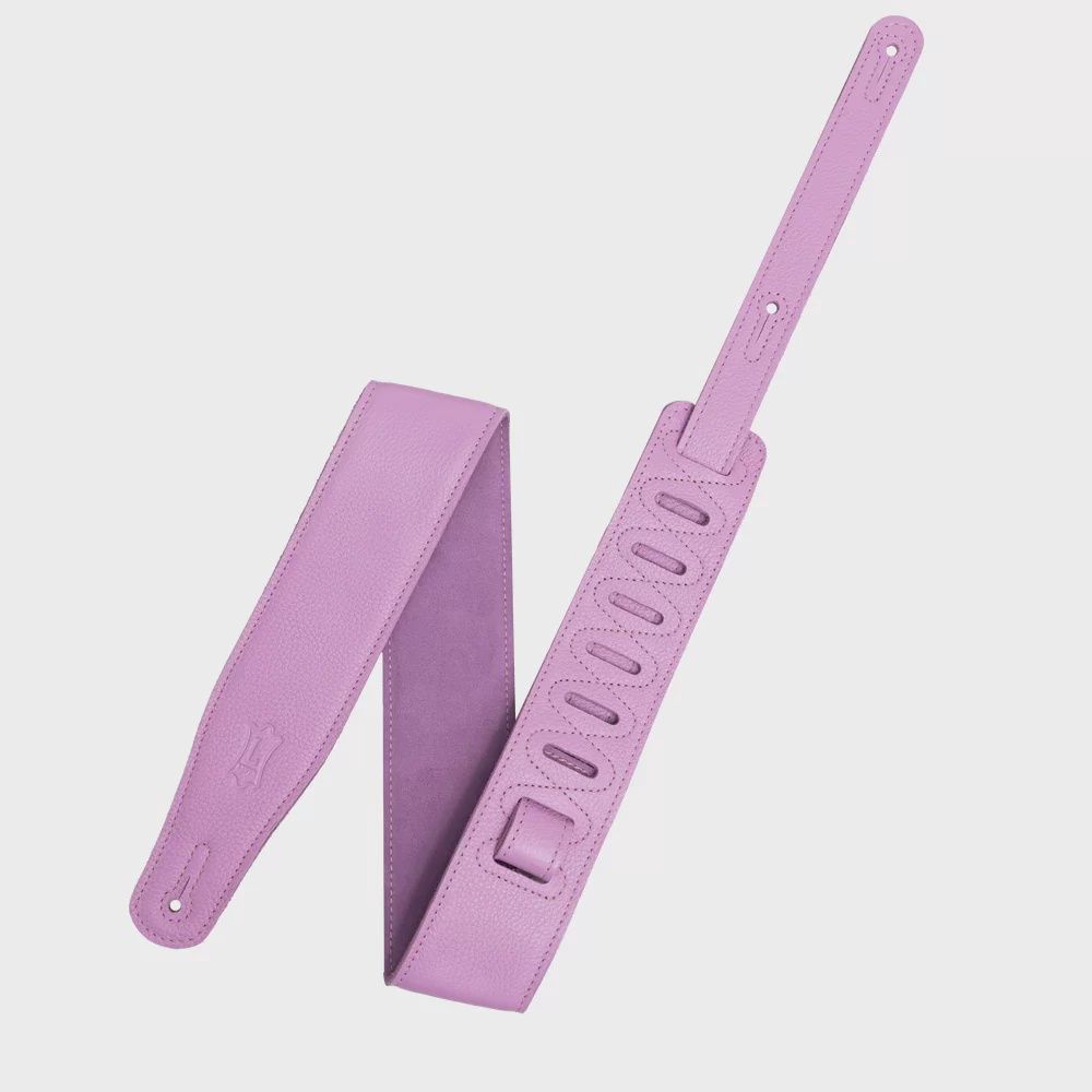 Levy&#39;s Pastel Leather Guitar Strap - Pink