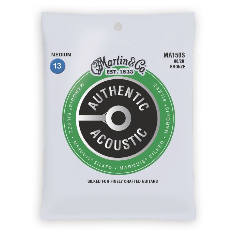 Martin MA150S Authentic Marquis Silked 80/20 Bronze Acoustic Guitar Strings 13-56