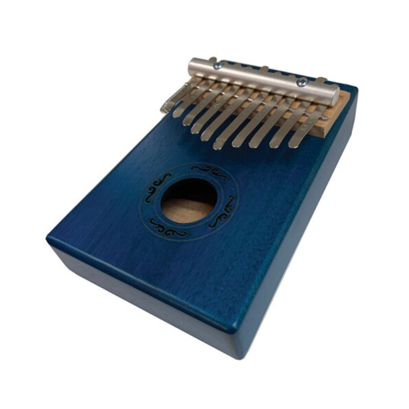 BeaverCreek BCKALM-10TB Kalimba Mahogany 10-Keys Transparent Blue