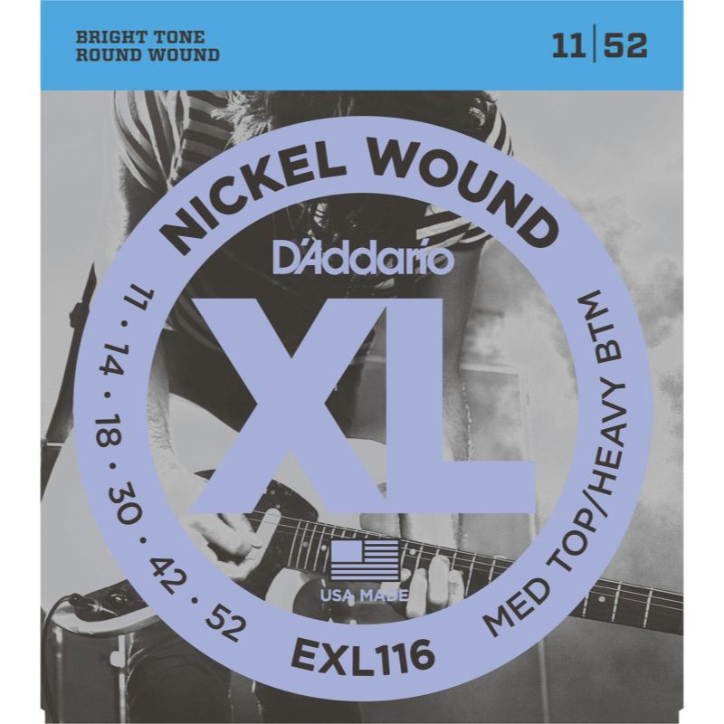D&#39;Addario EXL116 Nickel Round Wound Electric Guitar Strings 11-52