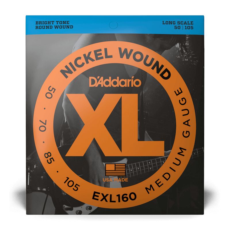 D&#39;Addario EXL160 Nickel Round Wound Long Scale Bass Strings 50-105