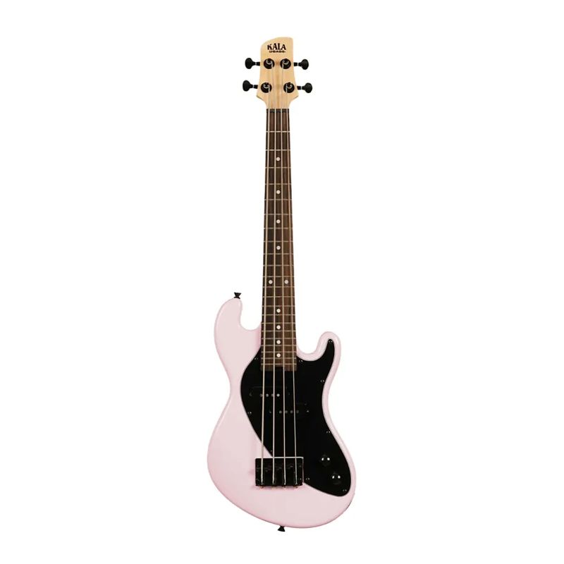 Kala Solidbody U-Bass Electric Bass Guitar - Pale Pink with Gigbag