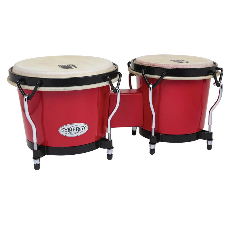 Toca Percussion Synergy Wood Bongos - Rio Red