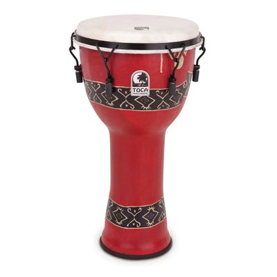 Toca Percussion 12&quot; Freestyle Mechanically Tuned Djembe - Bali Red