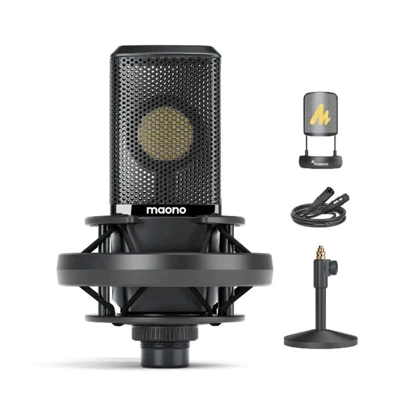 Maono XLR Condenser Mic 34mm Large Diaphragm &amp; Stand