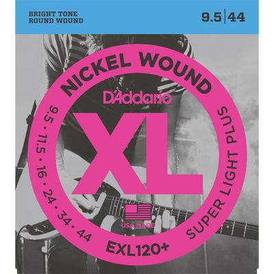 D&#39;Addario EXL120+ Nickel Round Wound Electric Guitar Strings 9.5-44