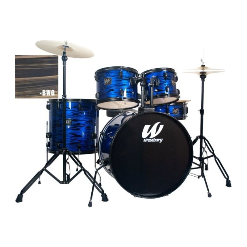 Westbury 400 Series W465TC-BWG 5-Piece Studio Drumset - Black Woodgrain