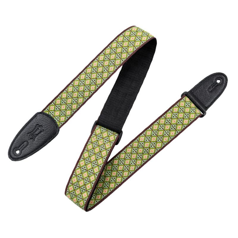 Levy&#39;s Hootenanny Guitar Strap - Green Mosaic