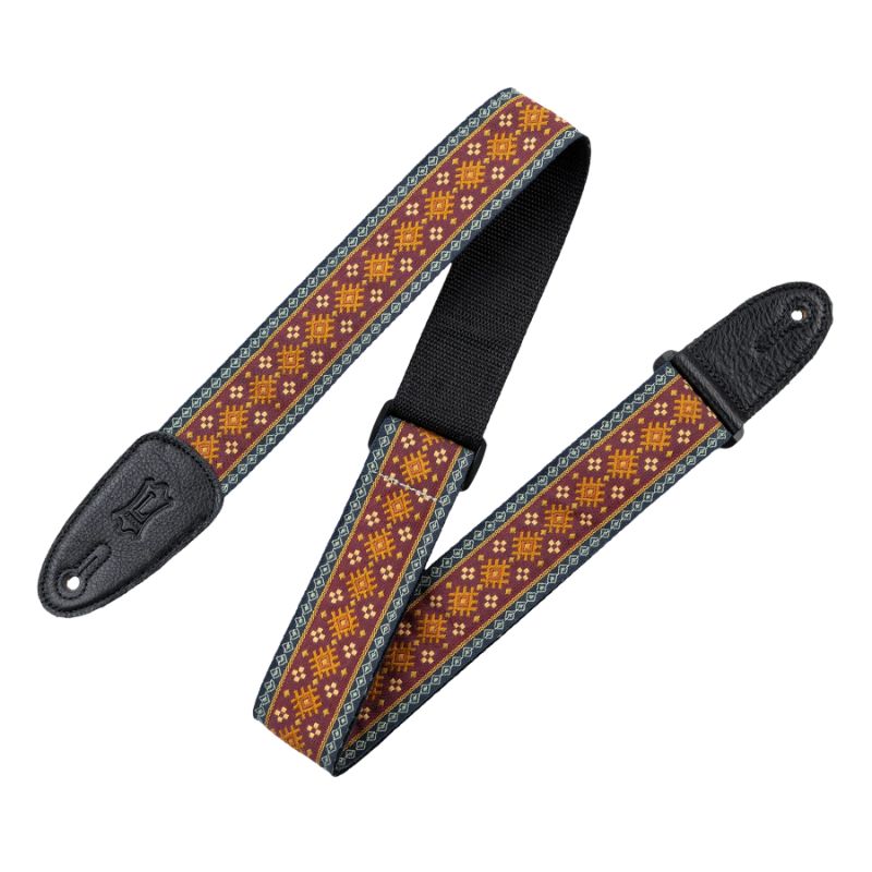 Levy&#39;s Hootenanny Guitar Strap - Red Aztec