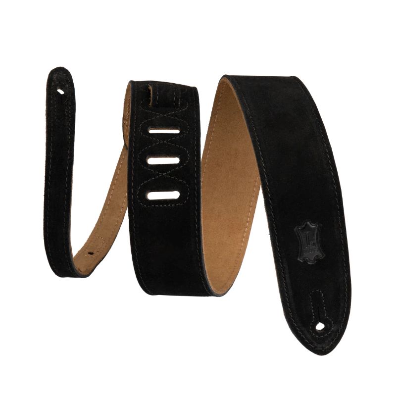 Levy&#39;s 2&quot; Simply Suede Guitar Strap - Black