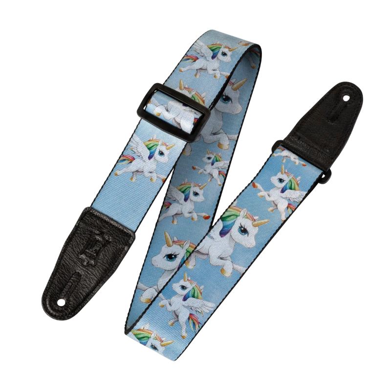 Levy&#39;s 2&quot; Graphic Waves Poly Guitar Strap - Unicorn