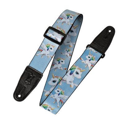 Levy&#39;s 2&quot; Graphic Waves Poly Guitar Strap - Unicorn