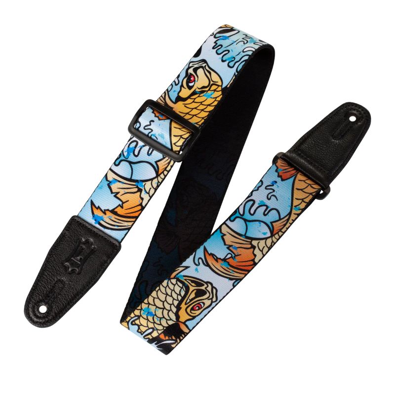 Levy&#39;s 2&#39;&#39; Graphic Waves Poly Guitar Strap - Koi