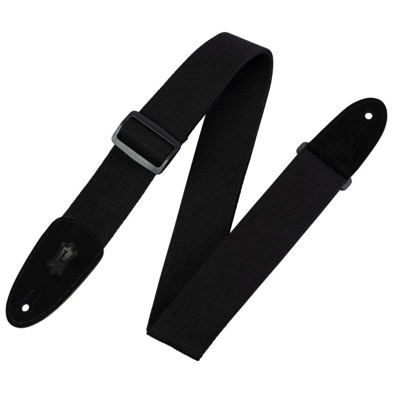 Levy&#39;s 2&quot; Cotton &amp; Suede Series Guitar Strap - Black