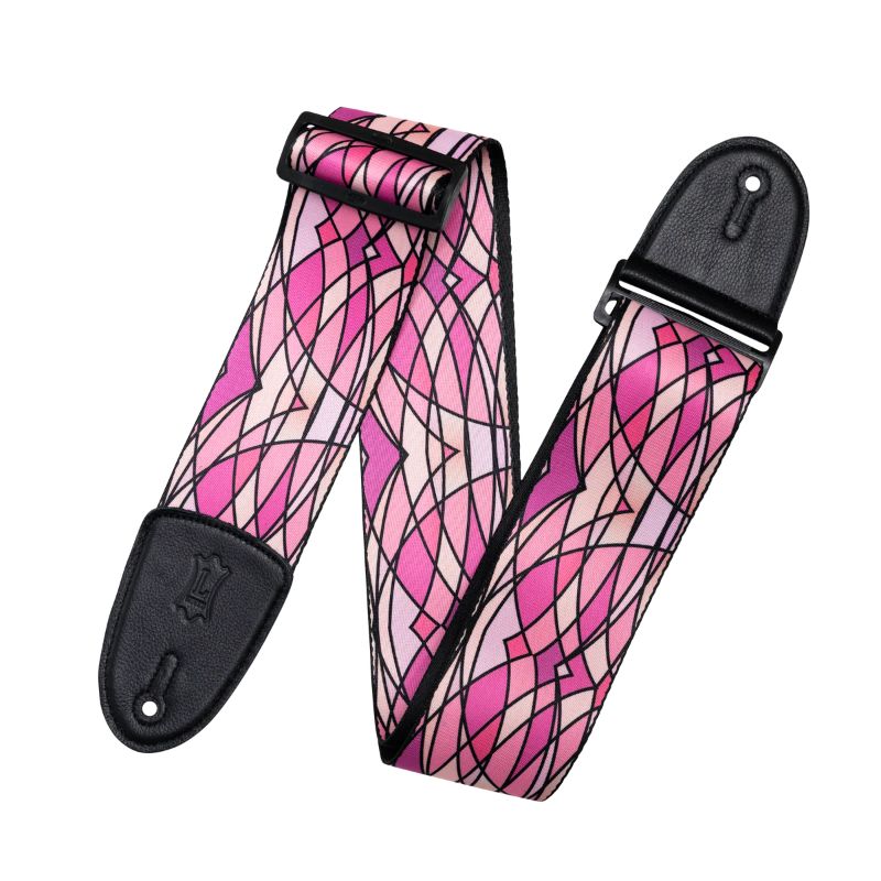 Levy&#39;s Stained Glass Guitar Strap - Pink