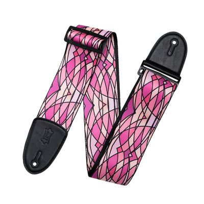 Levy&#39;s Stained Glass Guitar Strap - Pink