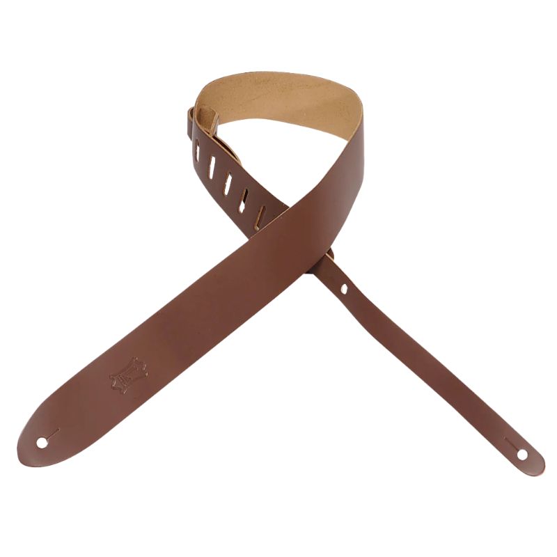 Levy&#39;s 2&quot; Lead Leather Series Guitar Strap - Brown