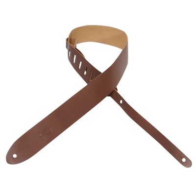 Levy&#39;s 2&quot; Lead Leather Series Guitar Strap - Brown