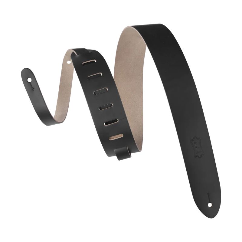 Levy&#39;s 2&quot; Lead Leather Series Guitar Strap - Black