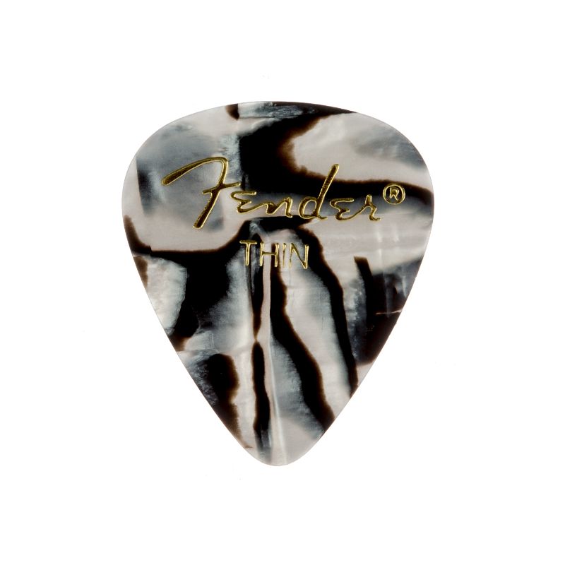 Fender 351 Shape Graphic Picks - Thin, Zebra (12 Pack)