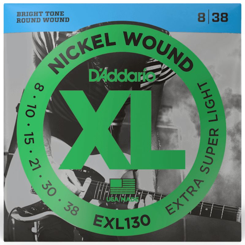 D&#39;Addario EXL130 Nickel Round Wound Electric Guitar Strings 08-38