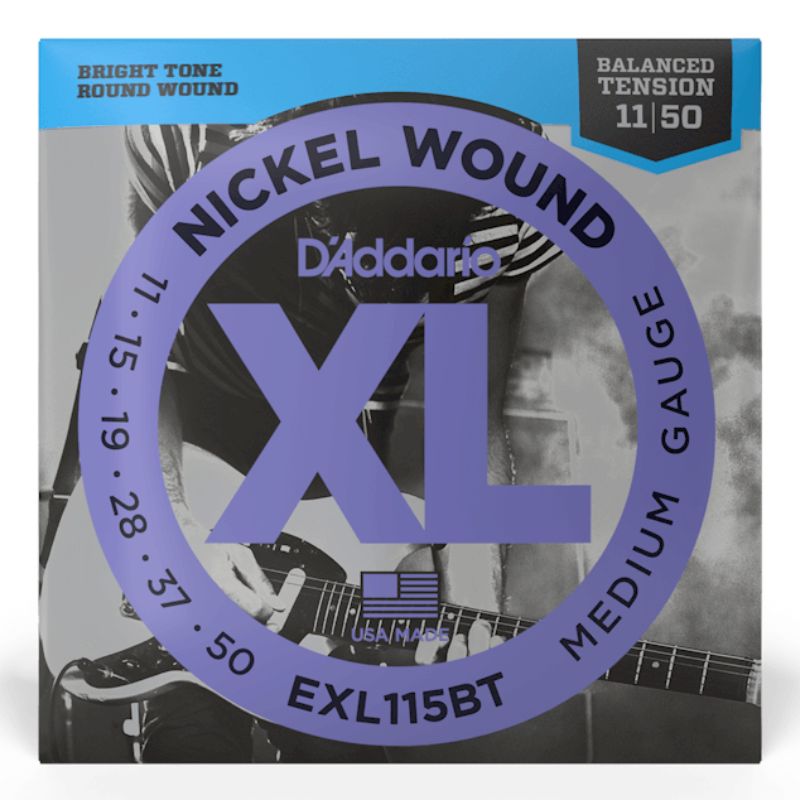 D&#39;Addario Nickel Wound Balanced Tension Electric Guitar Strings - 11-50
