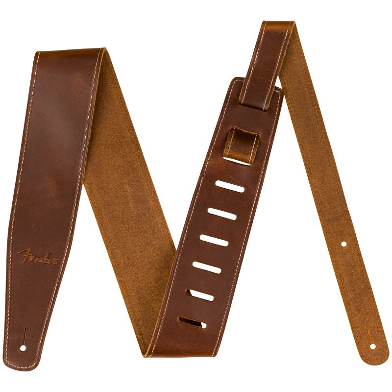 Fender 2.5&quot; Broken-in Leather Guitar Strap - Tan