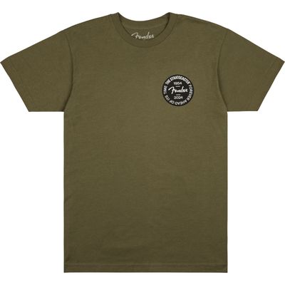 Fender 70th Anniversary Stratocaster T-shirt - Olive,  XL