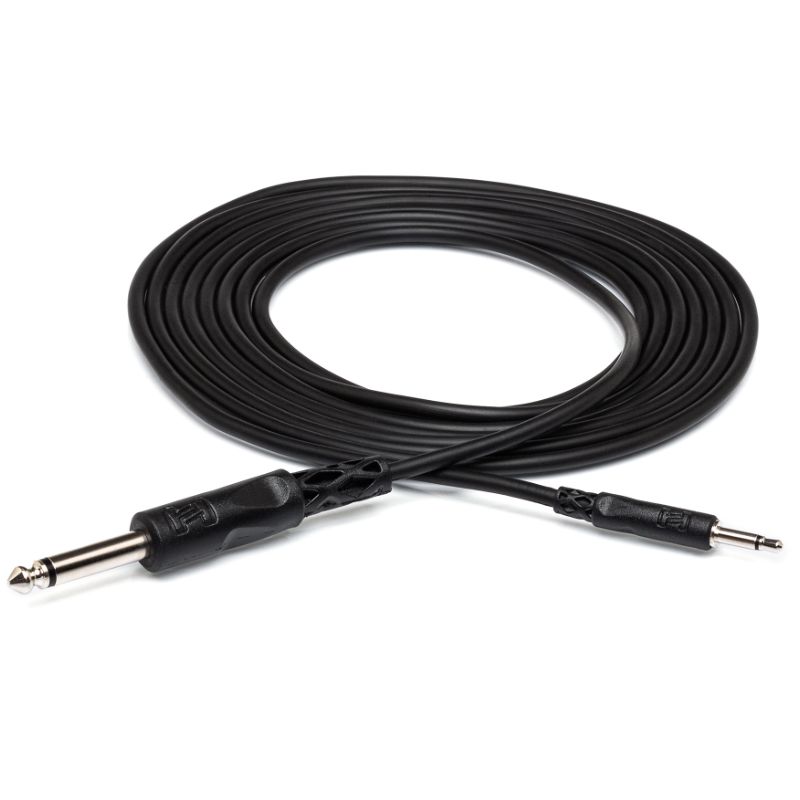 Hosa 5&#39; Mono Interconnect - 3.5 mm TS to 1/4 in TS