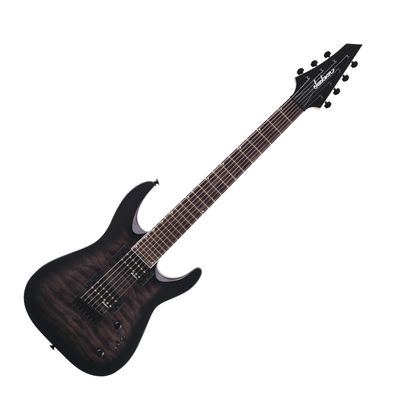 Jackson JS Series Dinky Arch Top JS22Q-7 DKA HT, Amaranth Fingerboard - Transparent Black Burst