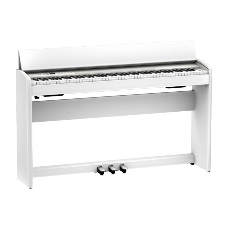 Roland F701-WH Digital Piano w/ Stand/Triple Pedal Unit/Adj. Bench - White