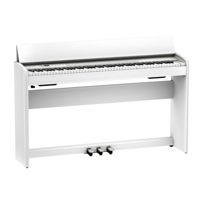 Roland F701-WH Digital Piano w/ Stand/Triple Pedal Unit/Adj. Bench - White