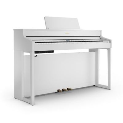 Roland HP702 Digital Upright Piano with Bench - Satin White