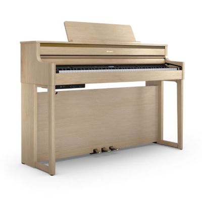 Roland HP704 Digital Upright Piano w/ Stand - Light Oak