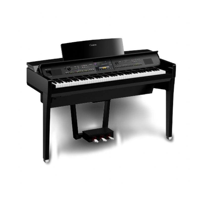 Yamaha CVP809PE Clavinova Digital Upright Piano w/ Bench - Polished Ebony