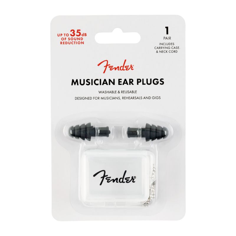 Fender Musician Series Black Earplugs with Case