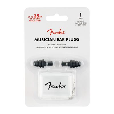 Fender Musician Series Black Earplugs with Case