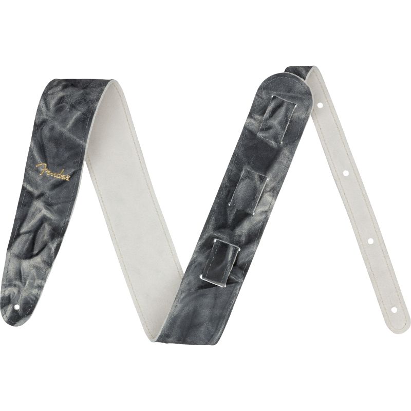 Fender Tie-dye Leather Strap - Black
