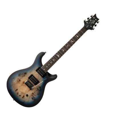 PRS SE Custom 24-08 Poplar Burl Electric Guitar with Gig Bag  - Lake Blue Midnight Burst